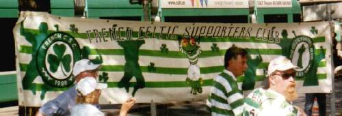 St. Jakob-Park - Transparent der French Celtic Supporters in der Basler Innenstadt